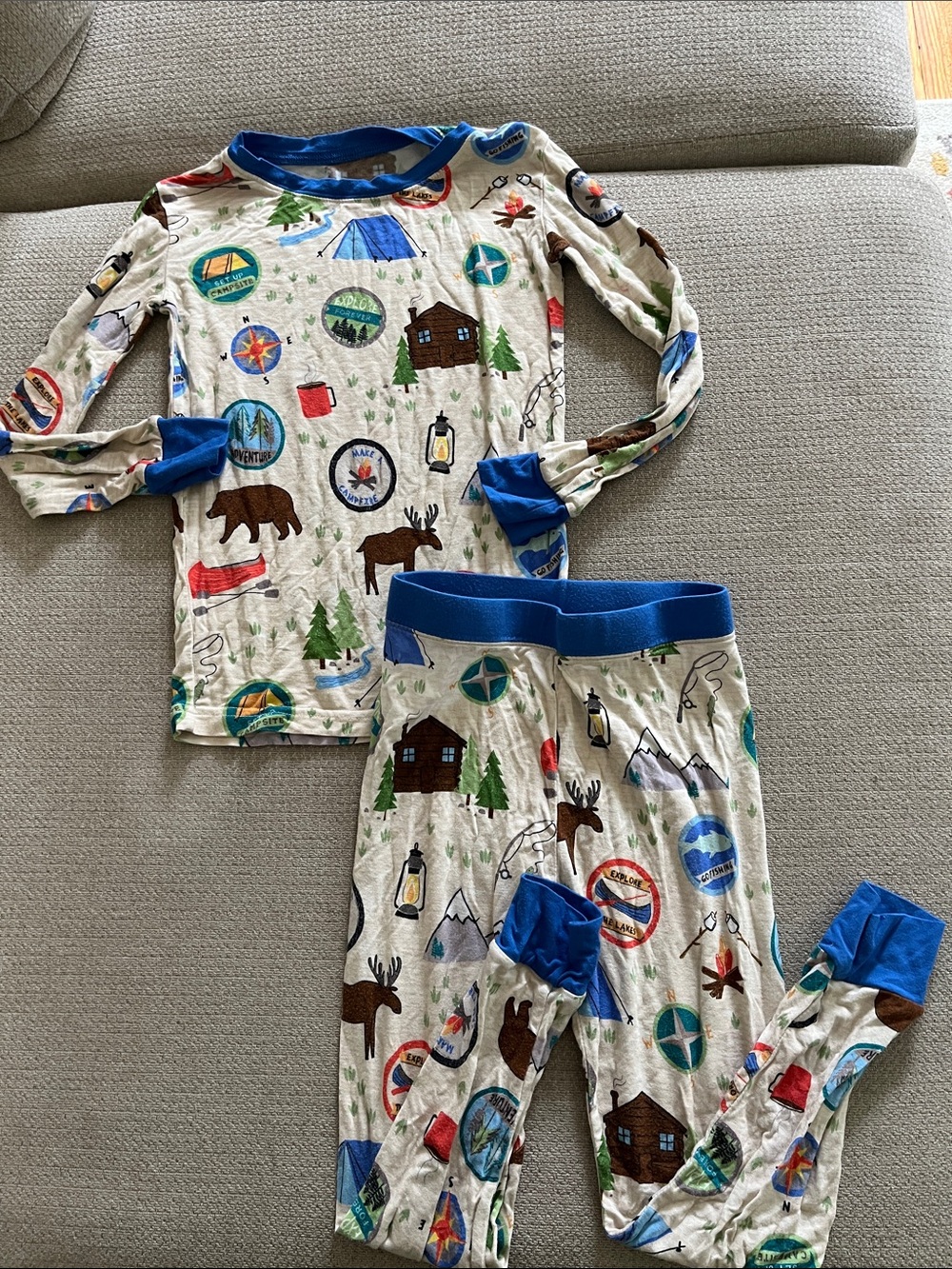 Little Sleepies Camping Print Pajama Set 3t